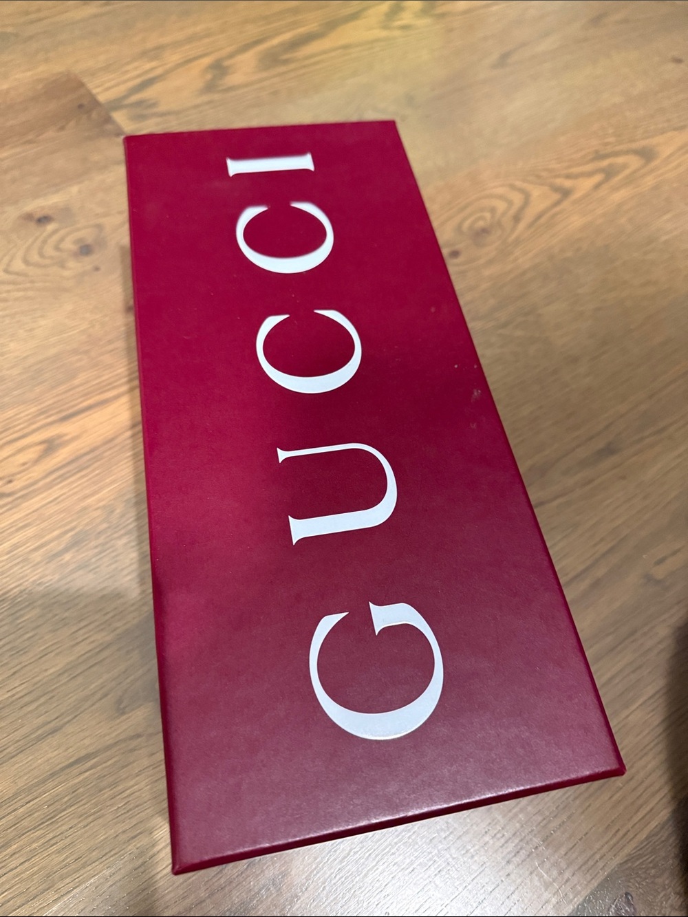 Gucci Burgundy Red Logo Shoe Box